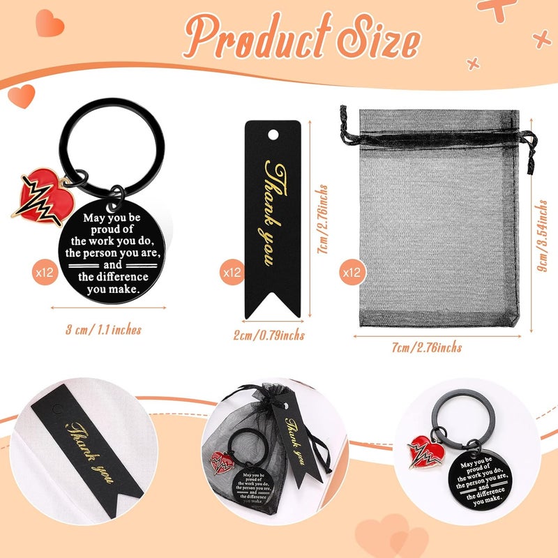 Sureio 36 Pcs Nurse Gifts Nurse Keychain Nurse Week Gifts Employee Appreciation Gift Nursing Student Gifts Medical Assistant - Image 2